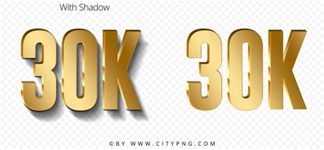 30K Gold Number HD Transparent Background | Citypng