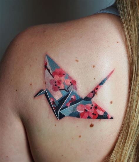 Origami Crane Tattoo - TattManiaTattMania