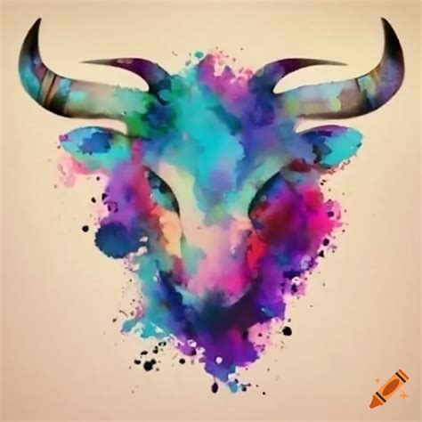 Taurus zodiac tattoo design