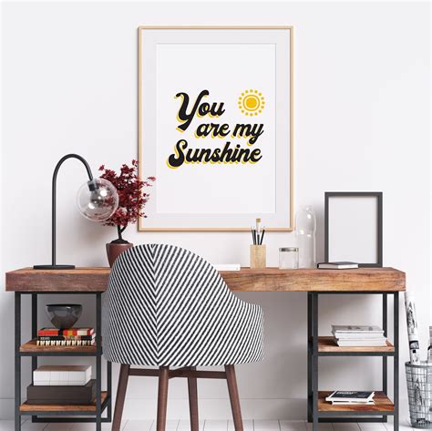 You Are My Sunshine Wall Art Retro Print Sunshine Print - Etsy