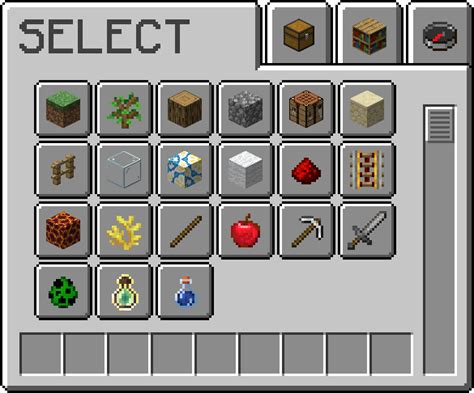 Minecraft Creative Mode Inventory