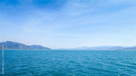 Whale watching in the Great Barrier Reef near Cairns Stock Photo ...