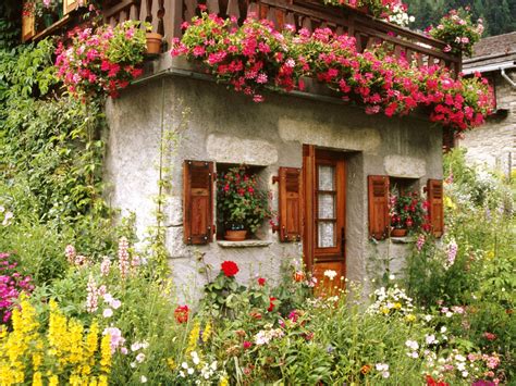 Lovely English Cottage Garden Wallpaper | Free Downloads