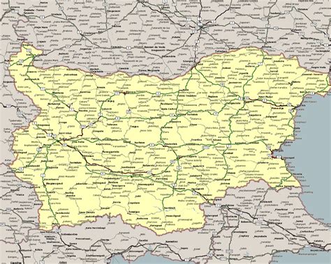 Large road map of Bulgaria | Bulgaria | Europe | Mapsland | Maps of the ...