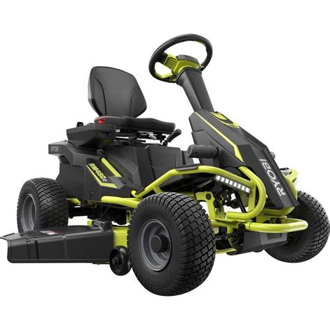 RYOBI 38 in. 75 Ah Battery Electric Rear Engine Riding Lawn Mower-RY48110 - The Home Depot in ...