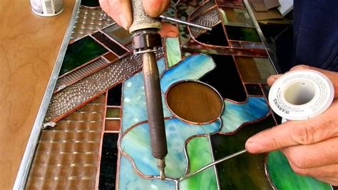 soldering stained glass 1.MOV | Stained glass diy, Making stained glass, Stained glass