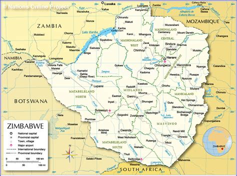 Political Map of Zimbabwe - Nations Online Project