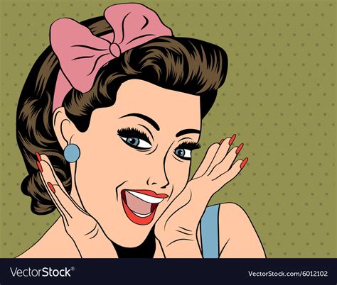 Pop art of girl Royalty Free Vector Image - VectorStock