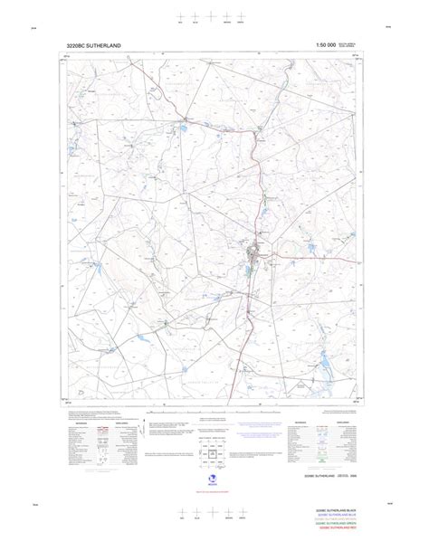 3220BC SUTHERLAND Map by Chief Directorate: National Geo-spatial Information | Avenza Maps