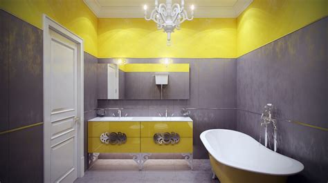 Bathroom:Modern Yellow Bathroom Color Ideas With Picture Of Yellow Bathroom Painting New At ...