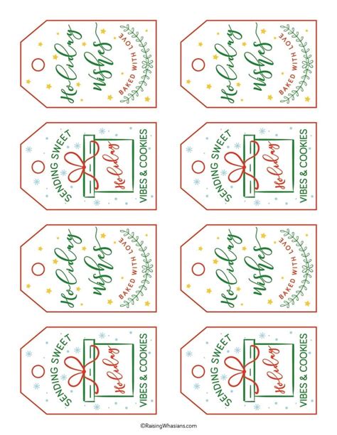 Cookie Gift Tags Free Printable