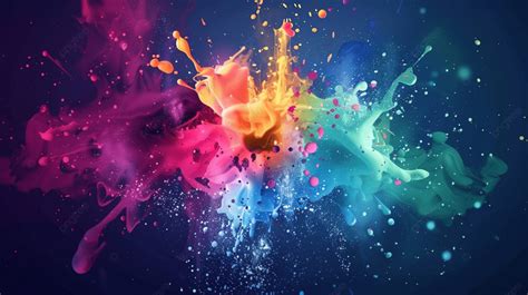 Colorful Ink Splash Paint Splatter Abstract Background, Ink, Splatter, Paint Background Image ...