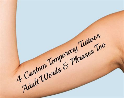 4 Custom Temporary Tattoos Printed with Your Name Words | Etsy | Custom ...