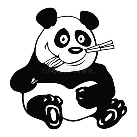 Panda Bamboo Outline Stock Image - Image: 21297511