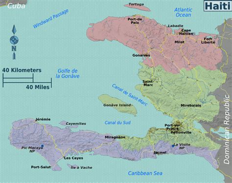 Map of Haiti (Overview Map/Regions) : Worldofmaps.net - online Maps and ...