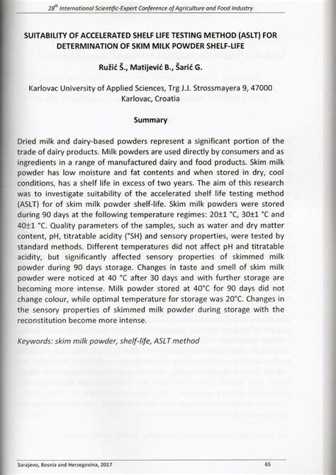 (PDF) Suitability of accelerated shelf life testing method (ASLT) for ...