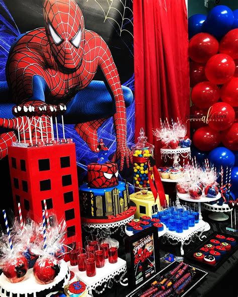 Close-up of Kamron’s Spider-Man theme birthday party. #kamrons5th # ...