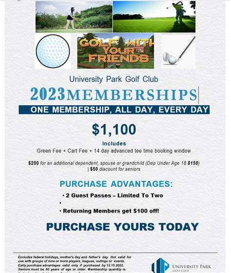 2023 Memberships! - University Park Golf Club