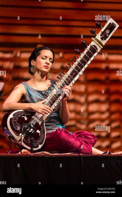 The Indian sitar player Anoushka Shankar, concert hall of the KKL Stock Photo, Royalty Free ...