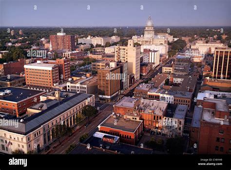 Springfield Illinois Etats-unis capitale d'État et de l'accueil Musée et bibliothèque de Lincoln ...