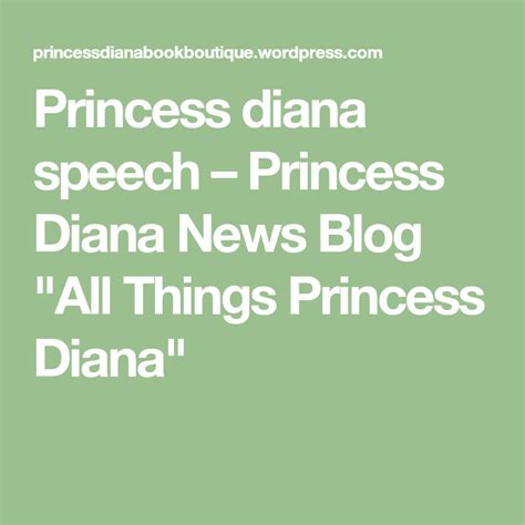 Princess diana speech – Princess Diana News Blog "All Things Princess Diana" News Blog, Princess ...