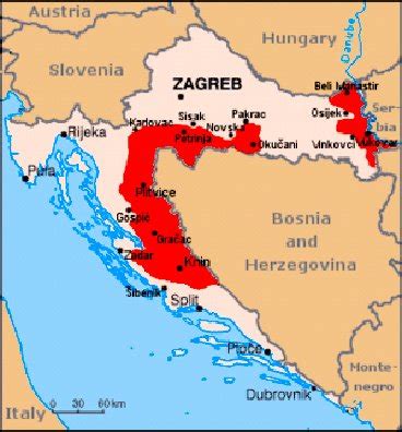 croatia-serbian war | Historical maps, Croatia, Map