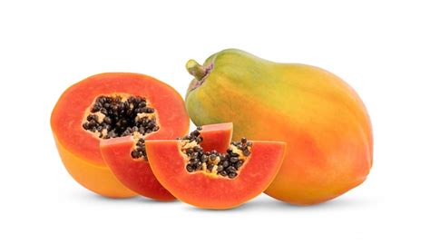 Premium Photo | Ripe papaya fruit with seeds