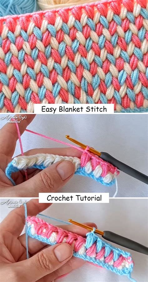 Easy Crochet Blanket Stitch Patterns For Beginners | Crochet stitches ...