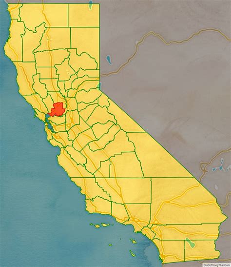 Map of Solano County, California - Thong Thai Real