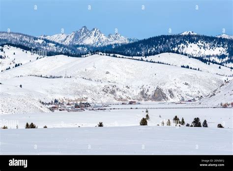 Town of Stanley, Idaho, in winter Stock Photo - Alamy