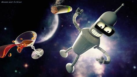 Download Bender In Space Futurama Wallpaper | Wallpapers.com