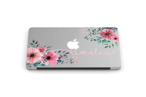 Monogram Macbook Air 13 Hard Case Floral Macbook Pro 15 Inch | Etsy