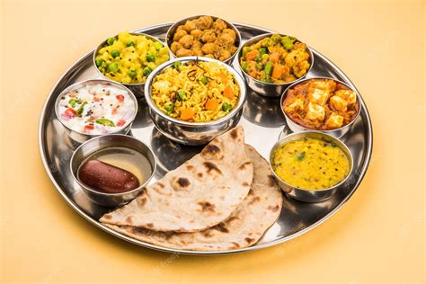 Premium Photo | Indian or Hindu Veg Thali also known as Food platter is ...