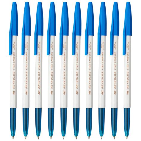 Reynolds 045 Ball Pens | Fine Point (0.7mm) | Blue Ink | 10 Count : Amazon.in: Office Products