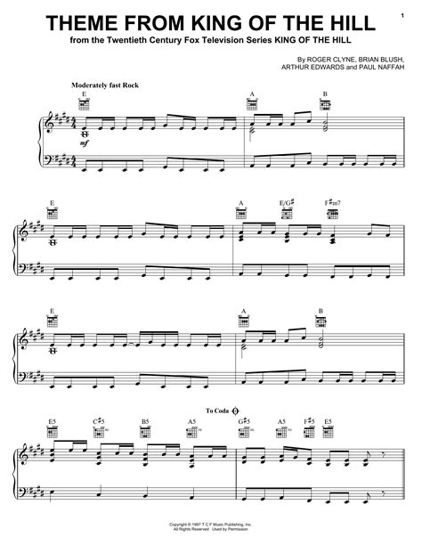 Theme From King Of The Hill | Sheet Music Direct