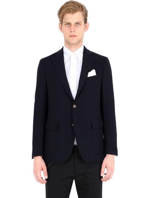 Brooks brothers Wool Blazer in Blue for Men (NAVY) | Lyst