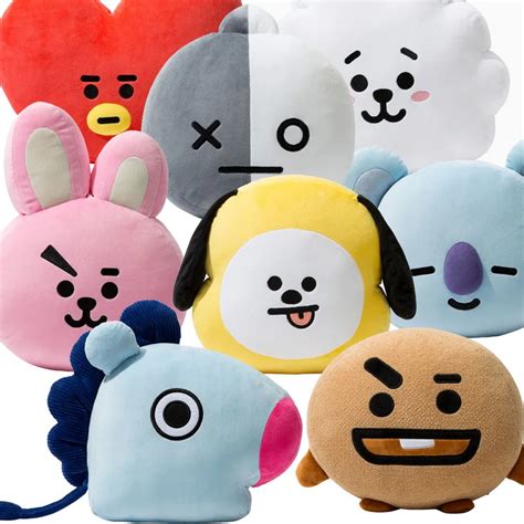 Cute Cartoon BTS BT21 Plush Doll Toy Bangtan Boys Throw Pillow Cushion ...