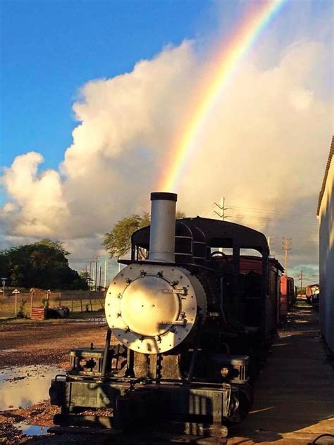 The end of the rainbow :) | Train, Train art, Steam trains