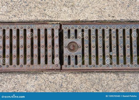 Roadside Storm Water Drain Cover Stock Photo - Image of runoff, cast ...