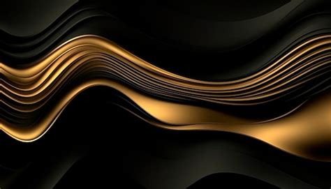 Premium Photo | Black and gold wallpaper with a gold background