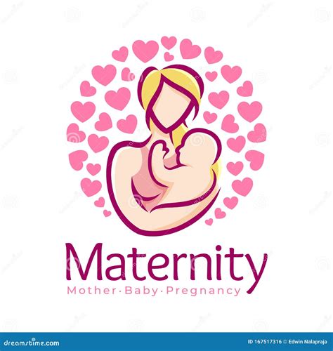 Maternity Logo Design Cartoon Vector | CartoonDealer.com #209093547