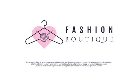 Fashion store logo vector with love and line art concept 24171874 ...