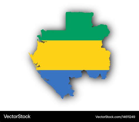 Map and flag gabon Royalty Free Vector Image - VectorStock