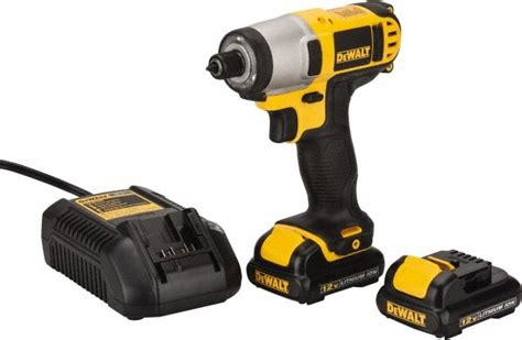 DeWALT - Cordless Impact Driver: 12V, 1/4" Drive, 79 ft/lb, 2,450 RPM ...