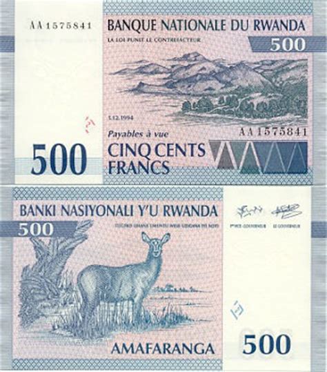 Rwanda Franc - Rwandan Currency Gallery - Banknotes.com - Rwandan Bank ...