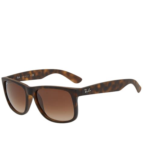 Ray Ban Justin Sunglasses Light Havana & Brown Gradient | END. (GB)