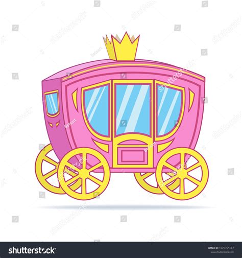 Cartoon Carriage Princess Cute Vector Illustration Stock Vector (Royalty Free) 1925765147 ...