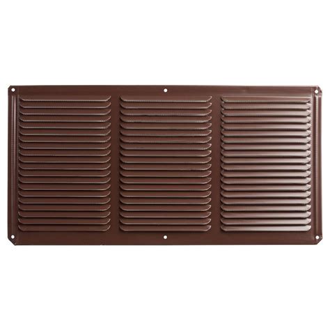 Master Flow 16 in. x 8 in. Aluminum Under Eave Soffit Vent in Brown-EAC16X8BR - The Home Depot