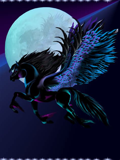 Black pegasus | Unicorn fantasy, Mythical creatures, Mythical creatures art