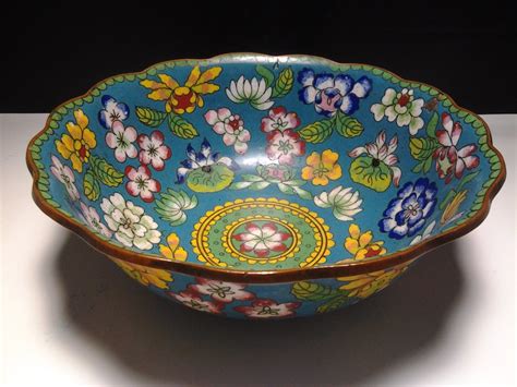 antique Chinese cloisonne bowl Chinese famille rose by artiques71